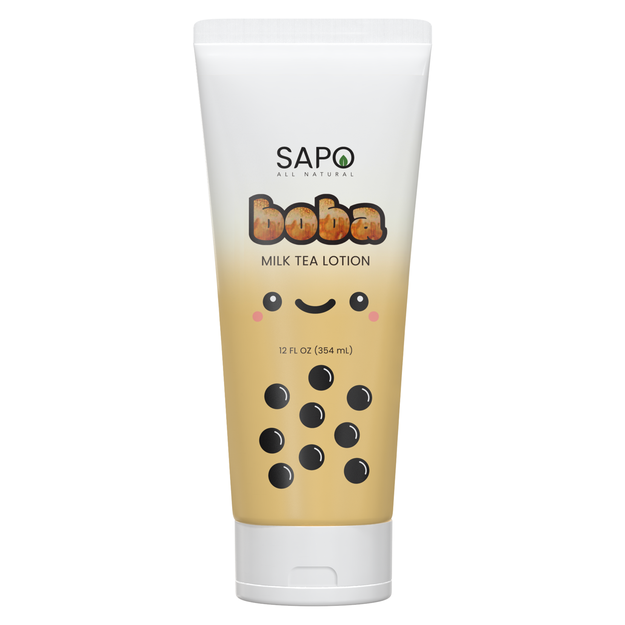 Sapo All Natural Boba Lotion - A Delicious Hand and Body Lotion Made with Aloe, Vitamin E and Hyaluronic Acid - Scented Bubble Tea Skincare Product - 12 Fl Oz