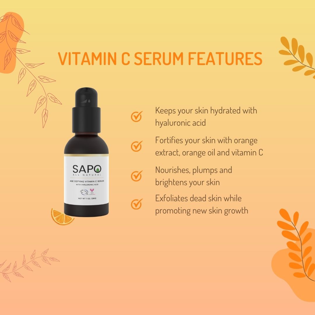 Vitamin C Serum with Hyaluronic Acid Sapo All Natural