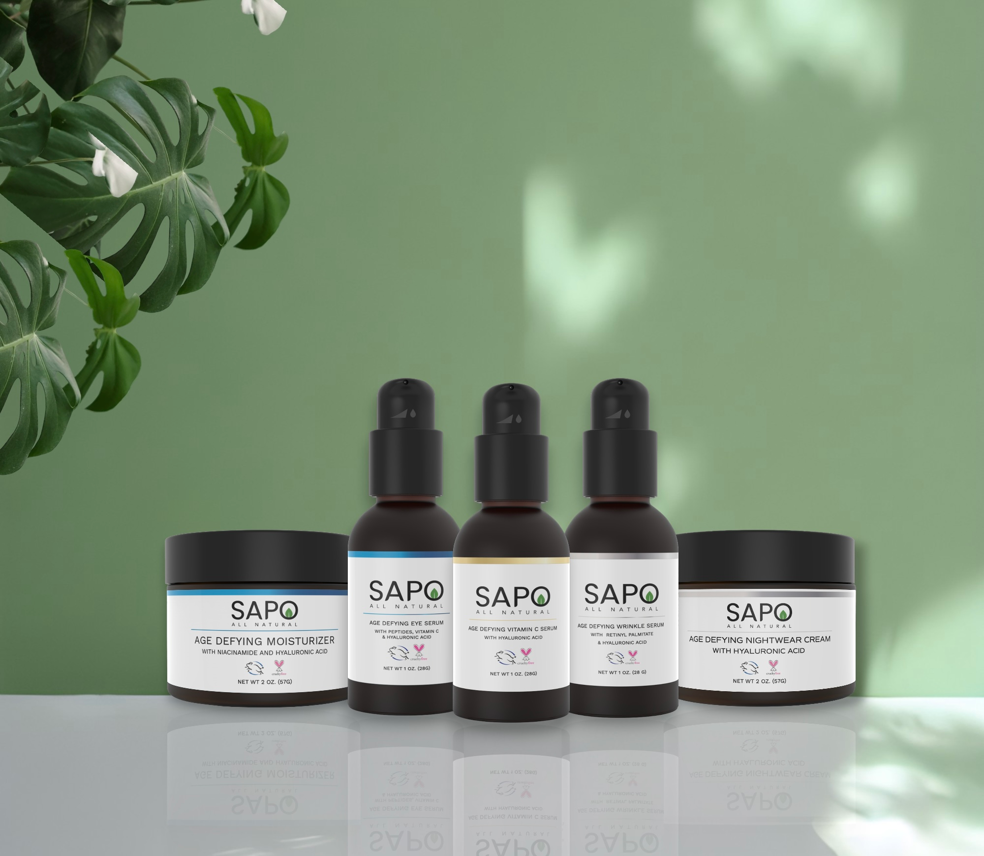 Sapo All Natural Hyaluronic Acid Skincare Products