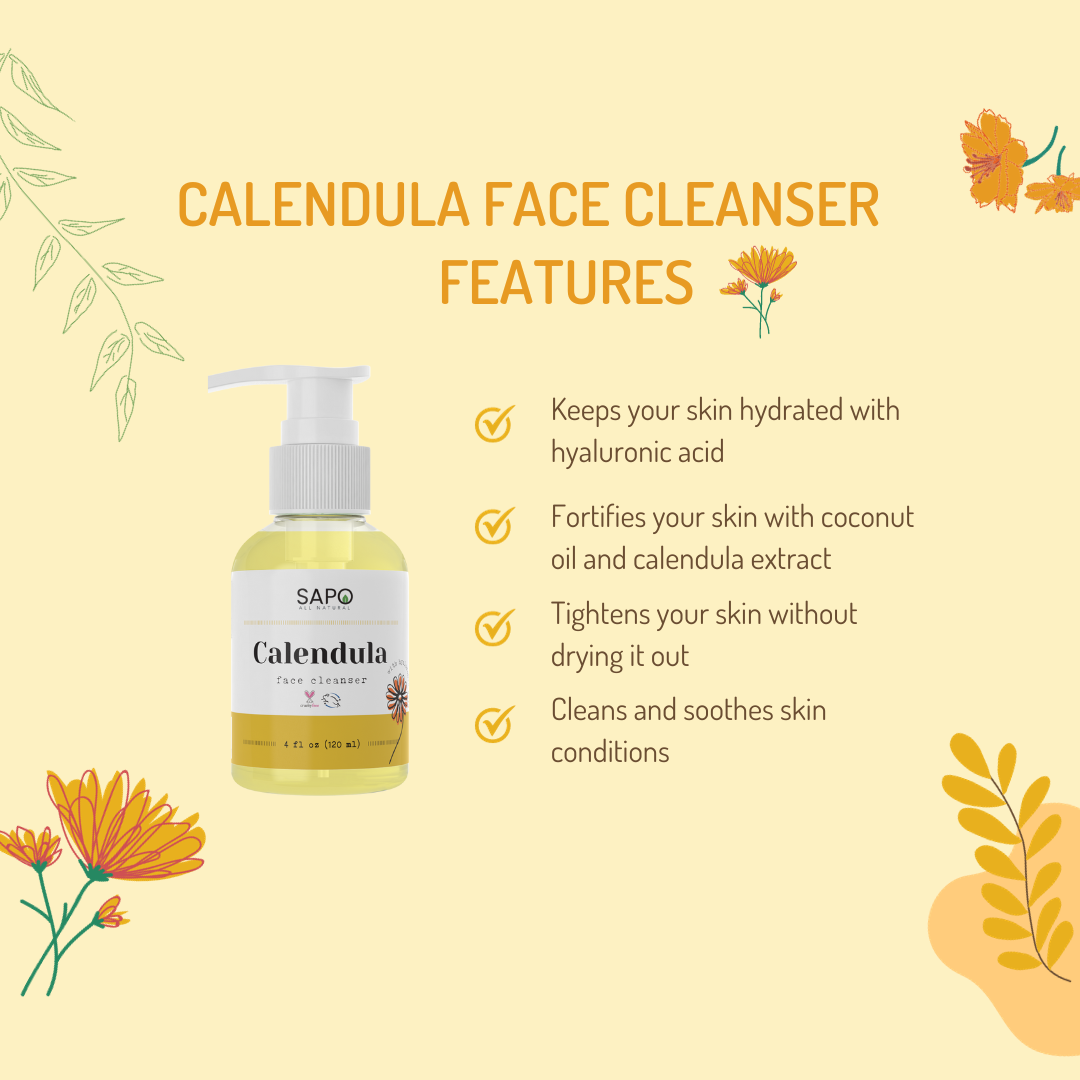 Sapo All Natural Calendula Face Cleanser Skin Benefits