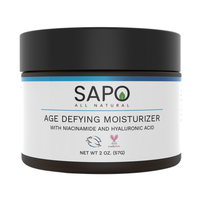 Sapo All Natural Daily Moisturizer - Lightweight Face Cream with Hyaluronic Acid, Niacinamide, Aloe, Peptide, Vitamin B3, B5, B6 & C - Nourishing, Brightening & Hydrating for All Day Hydration - 2 oz