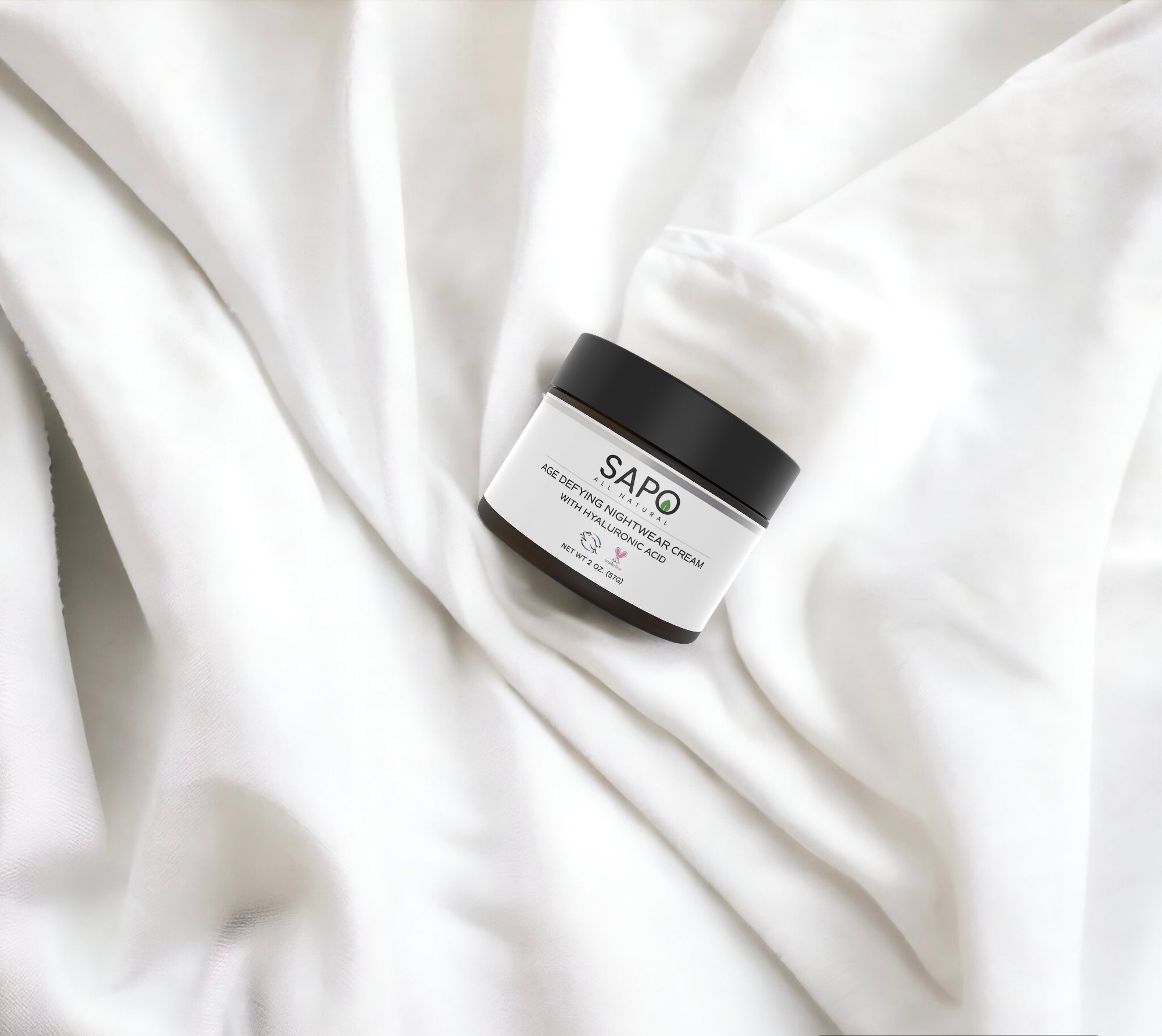 Sapo All Natural Night Moisturizer with Niacinamide, Hyaluronic Acid and Lavender Oil - Hydrating & Moisturizing Anti-Aging Facial Skincare Cream